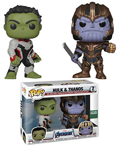 POP! Hulk & Thanos - Cabezales de vinilo (2 unidades), diseño de Avengers Endgame