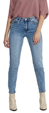 ONLY Jean Coupe Droite ONLEMILY Taille Haute Straight Fit Jeans Medium Blue Denim 30 30 Medium Blue Denim (US) 30 / L30