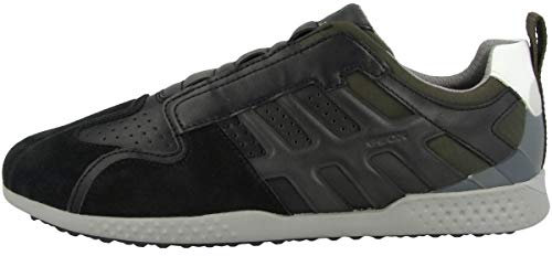 Geox Herren U Snake.2 B Sneaker, Schwarz Grau, 42 EU