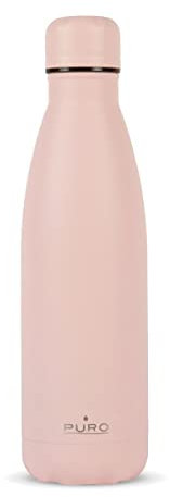Puro Bottiglia Icon doppia parete in polvere rivestita in acciaio inossidabile 500 ml Candy Pink