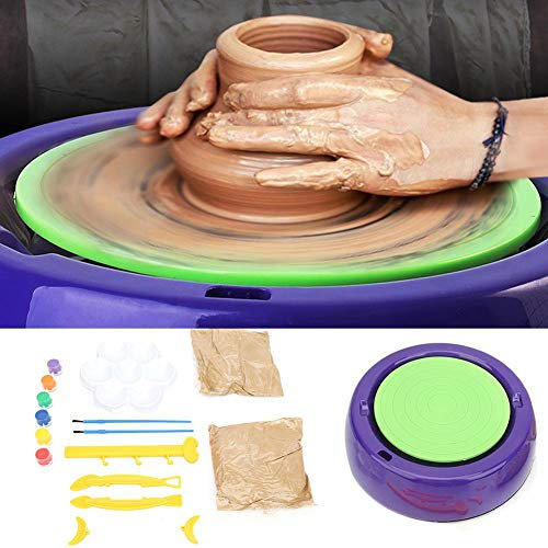 Filfeel wosume Ruota per Ceramica Che Forma Macchina, Bambini elettrici Arte e Artigianato Fai da Te Ruote per Ceramica in Ceramica Macchina per tornio in Terracotta