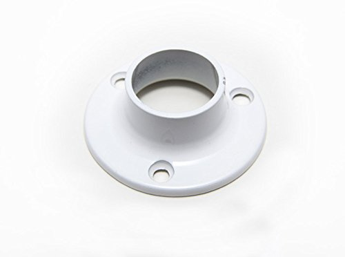 6 x Wardrobe Rail Rod Socket Support Brackets 19MM Diameter White