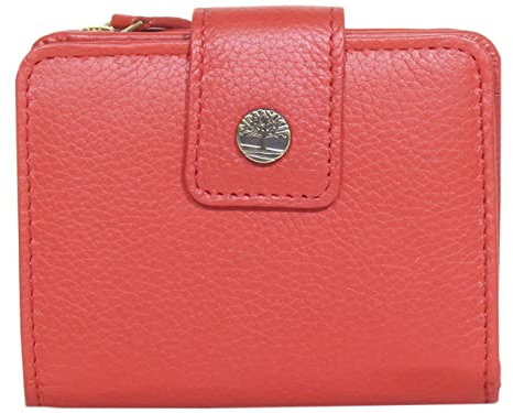 Timberland Damen Leather Small Indexer Wallet Billfold Kleine RFID-Geldbörse aus Leder, Rot/Ausflug, einfarbig (Getaway Solids)