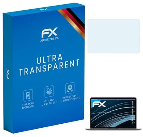 atFoliX Schutzfolie kompatibel mit Apple MacBook Air 2020 Folie, ultraklare FX Displayschutzfolie (2X)