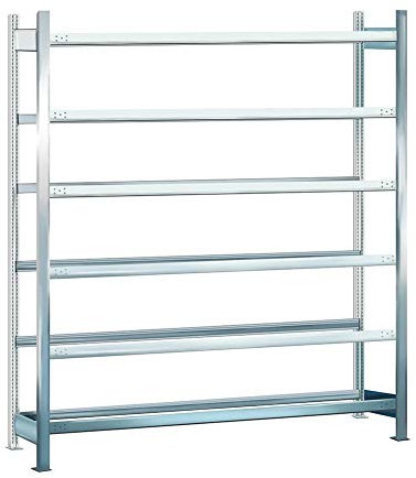 Reifenregal mit 6 Ebenen, 4,5 m Höhe, 1,3 m Breite, verzinkt, 150 kg Fachlast pro Ebene