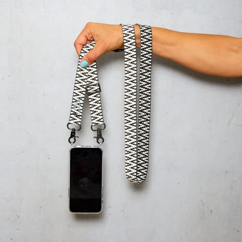 NOOMYA® Premium Fashion Handykette | Set Handyhülle iPhone 13 & Handyband Midnight Star | Handygurt zum Umhängen | Necklace Hülle mit Band | Set Wechselband mit Phone Case | Geschenk