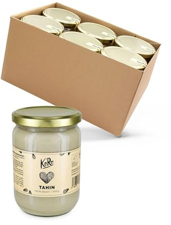 KoRo - Tahina bianca bio 500 g - 100% semi di sesamo - Per hummus, salse o condimenti - Formato convenienza