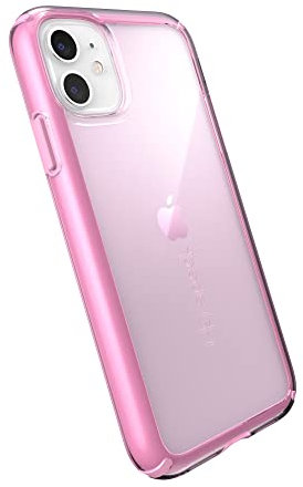 Speck iPhone 11 Case - Drop Protection, Shock-Absorbent Fits iPhone XR Case & iPhone 11 - Dual Layer Design, with Rubber Sheild & Slim Design - Pink Tint, Forever Pink GemShell