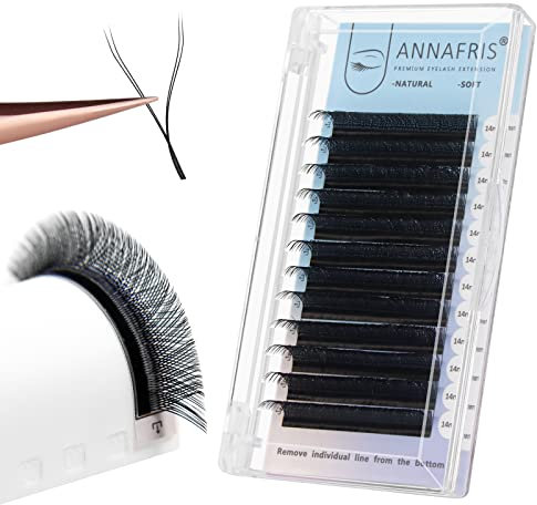 YY Extension de cils Professionnel 2D 4D Cluster Y Forme Bouquet préfabriqué Faux Cils Individuel Volume Russe Naturel Eyelash Extension cils (0.07 C,9mm)