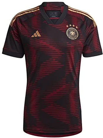 Germany Men's 2022/23 Season Official Away Jersey, Black, L UK