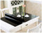 FANIVIN Haushalt Küche PVC Tischdecke Tischmatte Schreibtisch Tischfolie Tischschutz Matte Wasserdicht Schwarz 90 * 160cm