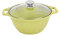 Wok-Kochtopf aus Aluminium, trendiger Stil, antihaftbeschichtet, mit Glasdeckel (Limette), Camping-Kochgeschirr, Dutch Oven Küchentopf, 2,1 qt. (2 l)