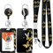 ID Badge Holder mit Lanyard, einziehbare ID Badge Card Holders Abnehmbare Hals Lanyard Strap mit Badge Reel und vertikale ID-Halter für Krankenschwester Studenten (Butterfly)