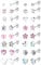 Diamday 16 Paare Kleine Ohrstecker Set für Damen Mädchen Chirurgenstahl 20G Kleine Knorpel Ohrstecker CZ Herz Blume Stern Multicolored Kugel Screwback Ohrstecker-Set mit flachem Rücken