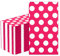 DYLIVeS 100 Stück rosa und weiße gepunktete Gästehandtuch-Servietten, rosa Einweg-Papierhandtücher, Dinner-Servietten, Cocktail-Servietten für Hochzeit, Babyparty, Geburtstag, Abschlussfeier,