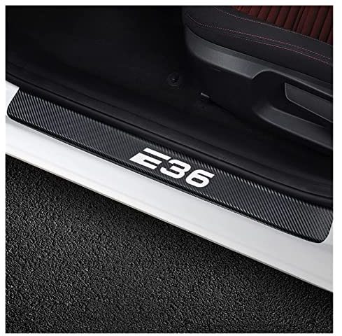 4 Stück Auto Einstiegsleisten Türschweller Aufkleber für B-MW E36 G02, Kohlefaser Anti-Kratz Schwellen Sticker Zubehör,E36
