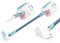 Teorema Giocattoli- Aspirapolvere 4 in 1, Colore Azzurro, Medium, 67998