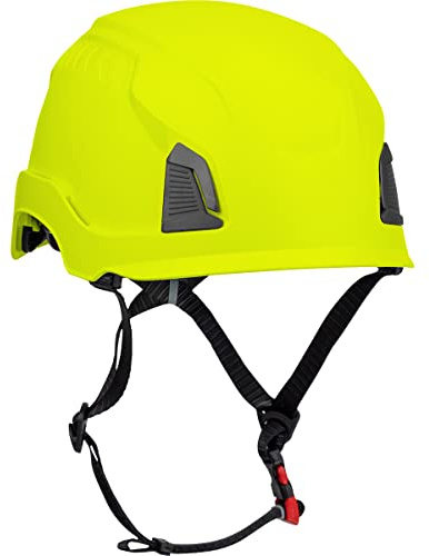 PIP Traverse Non-Vented, Industrial Climbing Helmet with MIPS Technology, ABS Shell, EPS Foam Impact Liner, HDPE Suspension, 4-Point Chin Strap, Hi-Vis Yellow, ANSI II (280-HP1491RM-44)