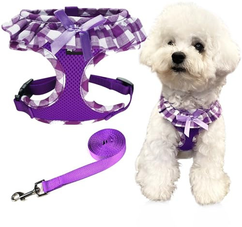 SuperBuddy Verbessertes weiches Netz-Hundegeschirr, super atmungsaktiv, leicht, Haustiergeschirre für Welpen, Hunde, Spaziergänge im Freien, Set mit Verpackung, Größe S