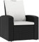 vidaXL Fauteuil inclinable de Jardin avec Coussins Noir résine tressée, Fauteuil de Jardin, Chaise Longue, Chaise d'extérieur, Fauteuil inclinable