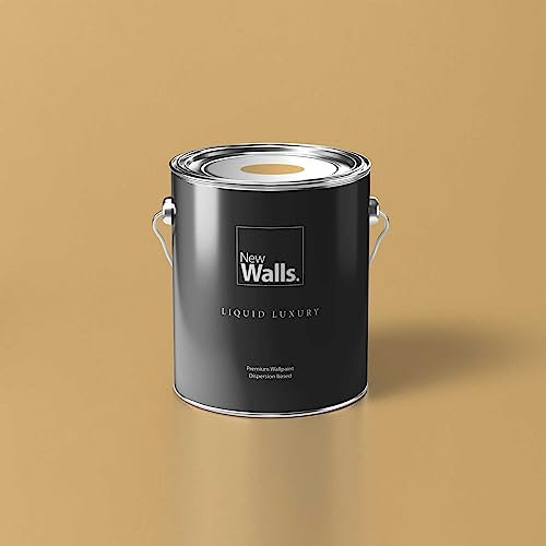 New Walls Premium Peinture murale Orange Moutarde Liquid Luxury Peinture émulsion d'intérieur - 5 L