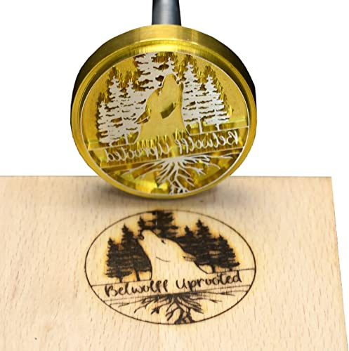 AIMOADO Personalisierter Hitzestempel für Holzarbeiter und Lederhandwerker (2,5 x 2,5 cm)