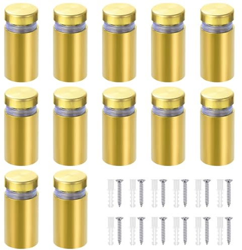 Faankiton 16PCS Vis d'Écartement, Vis Publicitaires, Entretoises en Verre | Clous Publicitaires, Muraux Entretoises, Acier Inoxydable Publicité Vis, Montage Panneau Support Acrylique (16x30mm)