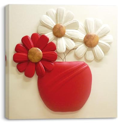 Piy Painting Elegante Blumen Wandbilder Chrysantheme Wandbilder Wohnzimmer Kunstdrücke Bild auf Leinwand Blühende Blume Mit Innenrahmen für Esszimmer Galerie Yoga-Raum 30x30cm 1pcs