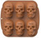 OBEST Moules à Gâteau, Moule Tête de Mort,Moule Halloween,Moule Halloween Silicone 6 Tête Pour Halloween, Anniversaire, Fête, Gâteau, Whisky, Cocktails, Jus, Chocolat, Bonbons, Savon