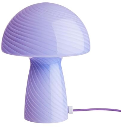 BUTLERS Tischleuchte in Pilzform – Fungi Town – Pilz-Tischlampe aus Glas | Deko-Leuchte für Wohnzimmer Büro Schlafzimmer | Schreibtischlampe Nachttischlampe mit Kabel und Kippschalter E27