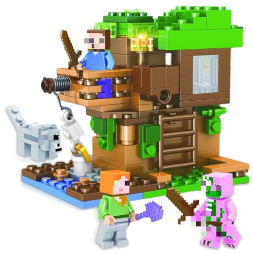 FISAPBXC Building Block Jouets Set, M-inecraft Block Models, M-inecraft Figure, Figurines M-inecraft pour Décoration de Gâteau, Cadeau de Collection, Jouets pour Enfants