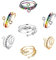 VIVIIHOO Fidget Ring Set 7pcs Verstellbarer Anti Stress Ring & Angstring - Silberner Anxiety Ring mit Perlen - Spinner Ringe für Frauen & Mädchen - Anti Angst Schmuck für Damen und Herren