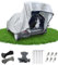 Filet d'ombrage pour voiture chien 4 x 6 m – 24 m² en aluminium - Protection UV contre la chaleur - Bâche de protection solaire pour voiture - Corde en nylon 10 m x 4 - Mousqueton x 12 - Serre-câbles