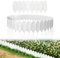 10Pcs Plastic Garden Border, 15cm Height, 4M/13Ft Flexible Lawn Edging Strip, White Garden Fence for Path Landscape Pavement Design