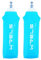 WRELS Folding Soft Flask Portable Collapsible Running Lightweight Water Bottle for Outdoor Sports,Travel with Mouthpeice Cover(500ml-2 Packs)