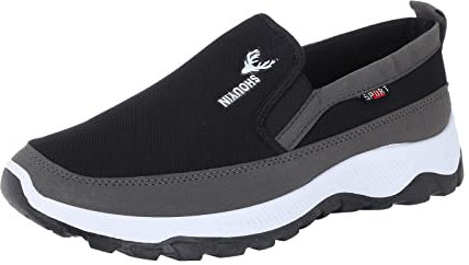 Zapatillas de invierno para hombre, a la moda, primavera y verano, zapatos deportivos para hombre, suela gruesa, antideslizantes, cómodas, color sólido, tela suave, sin cordones, informales, para