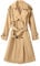 Tuopuda Damen Trenchcoat Zweireiher Lange, Mantel Klassische Herbst Frühling, Jacke Trench mit Gürtel Damenmantel Baumwolle Windjacke Übergangsmantel Winddichter Reverskragen, Khaki, L