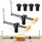 2 Stück Tisch Werkbank Klemme mit 4 Stück Bank-Hunde für Bankhaken 19mm-Loch Upgrade, Holzbearbeitung Schreibtisch Clip, Schnell Fixierte Klemme Messingbefestigung Schraubstock, Schreibtisch-Clip