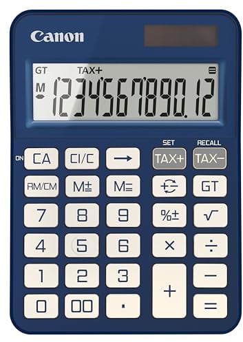 Canon KS-125KB Taschenrechner (Solar- und Batteriebetrieb, 12 Stellen) Blau