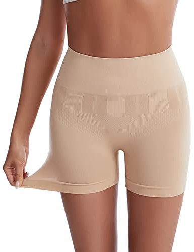 Sport Shorts Damen Kurz Anti Scheuern Oberschenkel, Biker Shorts Blickdicht, Radlershorts High Waist Fitness Shorts Bauchweg Chub Rub Shorts Figurformende Hose Unter Kleid Tights