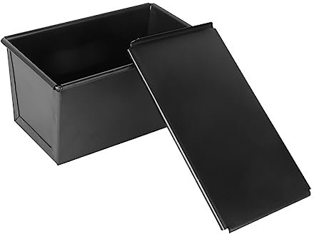 LALADEFIEE 250g Toast Box Non-Stick Loaf Pan Lid for Bread Baking for Homemade Loaf Bread and Sandwich Preparation in Kitchenware