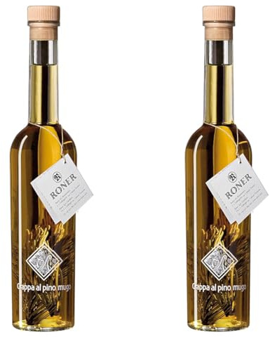 Roner Pino Mugo (1x 0,5l) - Grappa alle Erbe Distilleria Artigianale Alto Adige Südtirol piu premiata d'Italia - 500 ml (Confezione da 2)