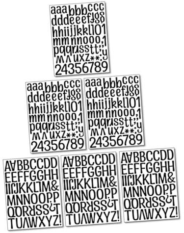BELLIFFY 6blätter Alphabet-wandaufkleber Buchstaben-wandaufkleber Diy-buchstabenaufkleber Leuchtende Farben Vinyl Decals Zum Abziehen Und Aufkleben Für Raumdekor Pädagogische Lernhilfe