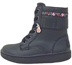 Lelli Kelly Stivale Frangetta Mix Modello LKFH4364 Boot Nero Ciondolo Mela (Nero, Sistema Taglie Calzature EU, Bambino Piccolo (2-5 Anni), Donna, Numero, Media, 27)