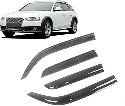 ZDDYUU Windabweiser für Audi A4 B8 8K 2008-2016, Autofenster Regenschutz Luftabweiser Regenabweiser Anklebbare Integrierte Deflektoren 4 Stück