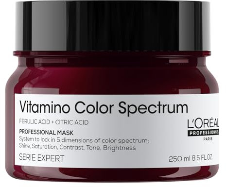 L’Oréal Professionnel, Masque Fixateur de Couleur, Cheveux Colorés, Nourrit & Protège la Coloration Jusqu'à 100 Jours, Vitamino Color Spectrum, Série Expert, 250ml
