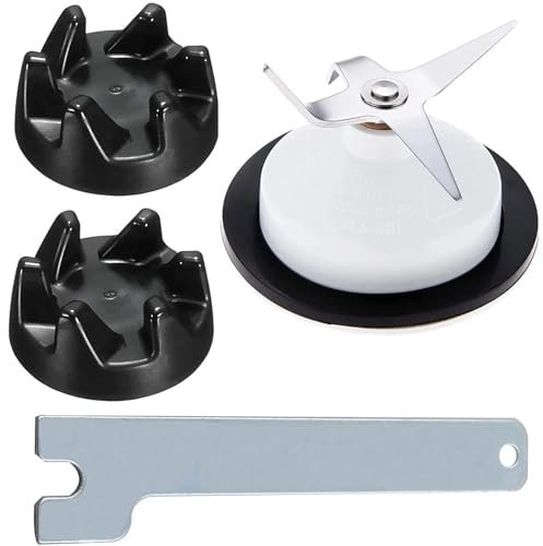 HUVNEXA Blender Replacement Parts, for KitchenAid, 4 Leaf Blender Blade and Blender Coupler with Spanner Blender Blade