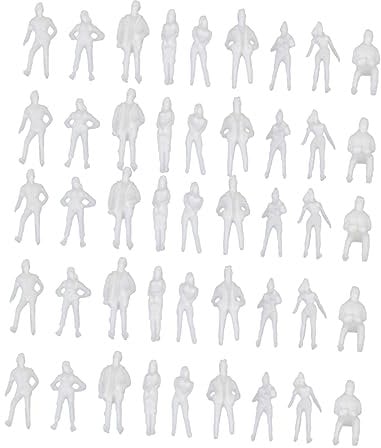 YOSADIER 100stücke Kunststoff Menschenfiguren Mini Figuren Statuen Ornamente Mikro Landschaft Zubehör Modell Menschenfiguren Spielzeugfiguren
