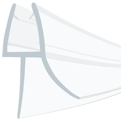 EKODE Clear Shower Door Seal Strip for 4-6mm Glass, Fits Up to 20mm Gap - Perfect Clear Shower Screen Seal Replacement, 100cm Adjustable Length (Straight)