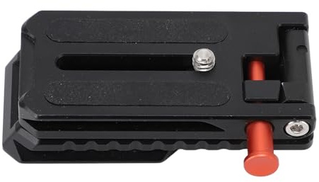 DSLR Camera L Plate Mount Accessory with Quick Switch Mechanism, Lightweight Aluminum Alloy QR Plate for Arca Tripod Heads, 1/4 Inch 20 Screw Mount, Foldable Design for Stable